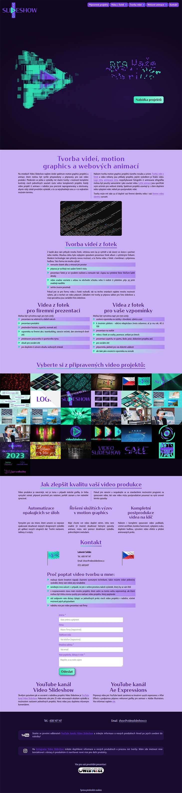 Projekt: VIDEOSLIDESHOW.cz